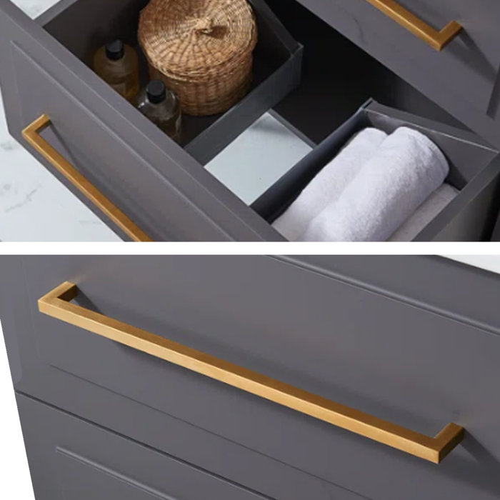 Mercer41 Marylee 24'' Dark Grey Modern Freestanding 2drawer Single